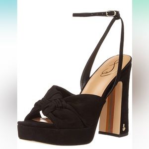 Sam Edelman size 8 velvet black heel WORN ONCE